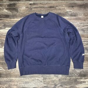 Fabletics Mens Navy Crewneck Sweatshirt Athletic Pullover Size Large GUC